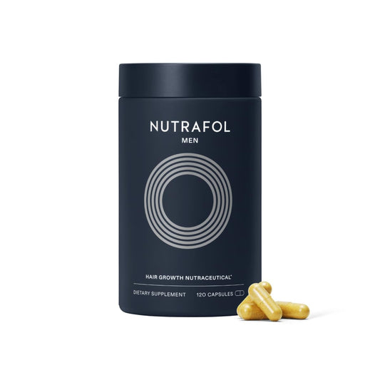 Nutrafol Men Hair Growth Supplement for Thicker, Stronger Hair (4 Capsules Per Day - 1 Month Supply), 120 Count (Pack of 1)