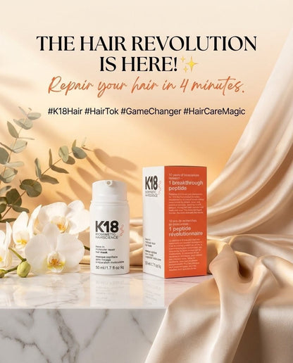 K18 Leave-In Molecular Hair Mask, Repairs Dry or Damaged Hair, Reverse Hair Damage from Bleach, Color, Chemical Services & Heat